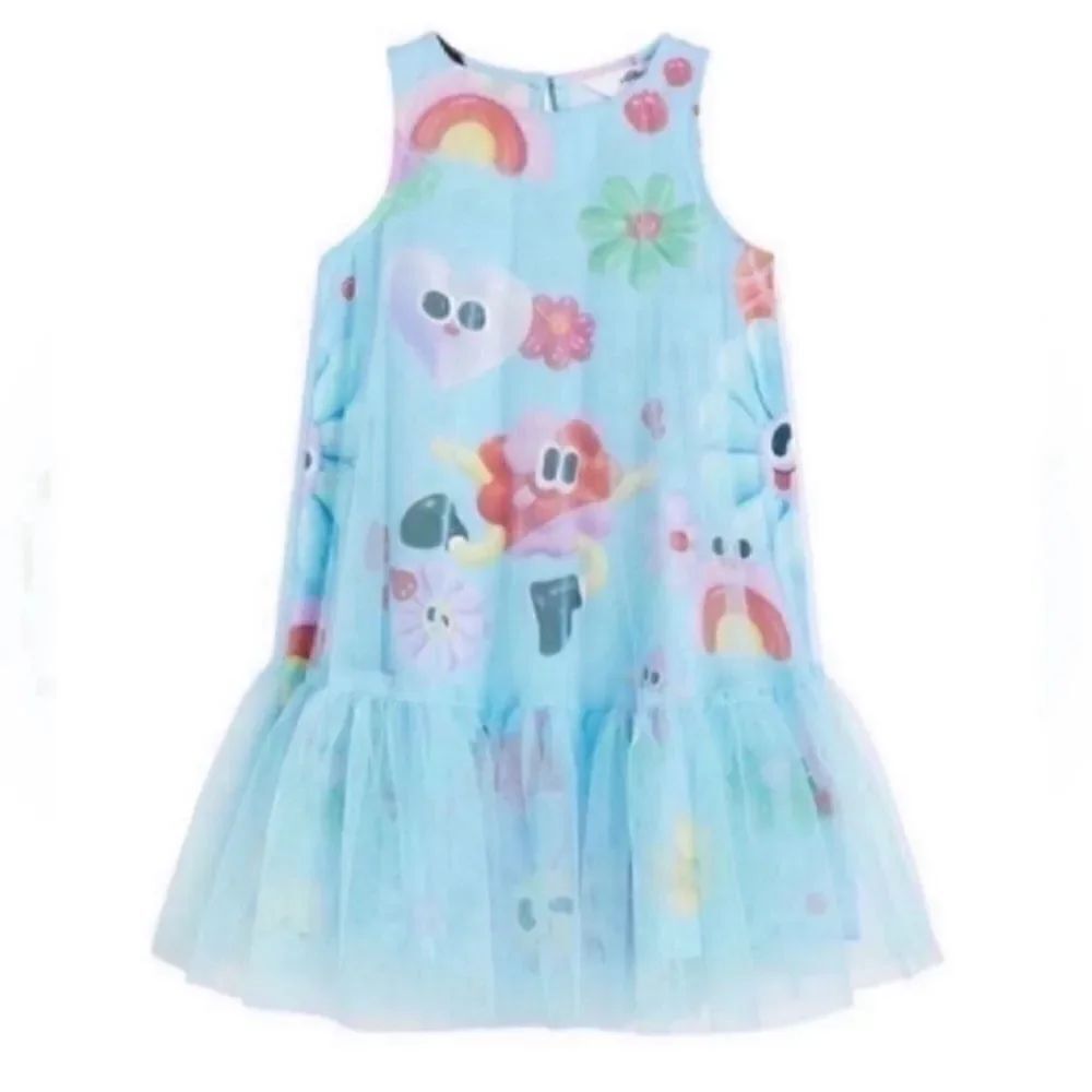 H&M Girls Eva Blue Printed Cremers
Sleeveless Printed Dress(Size 8/10)